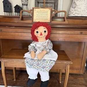 Rare Vintage 1960's The Original Knickerbocker 32" Raggedy Ann Doll